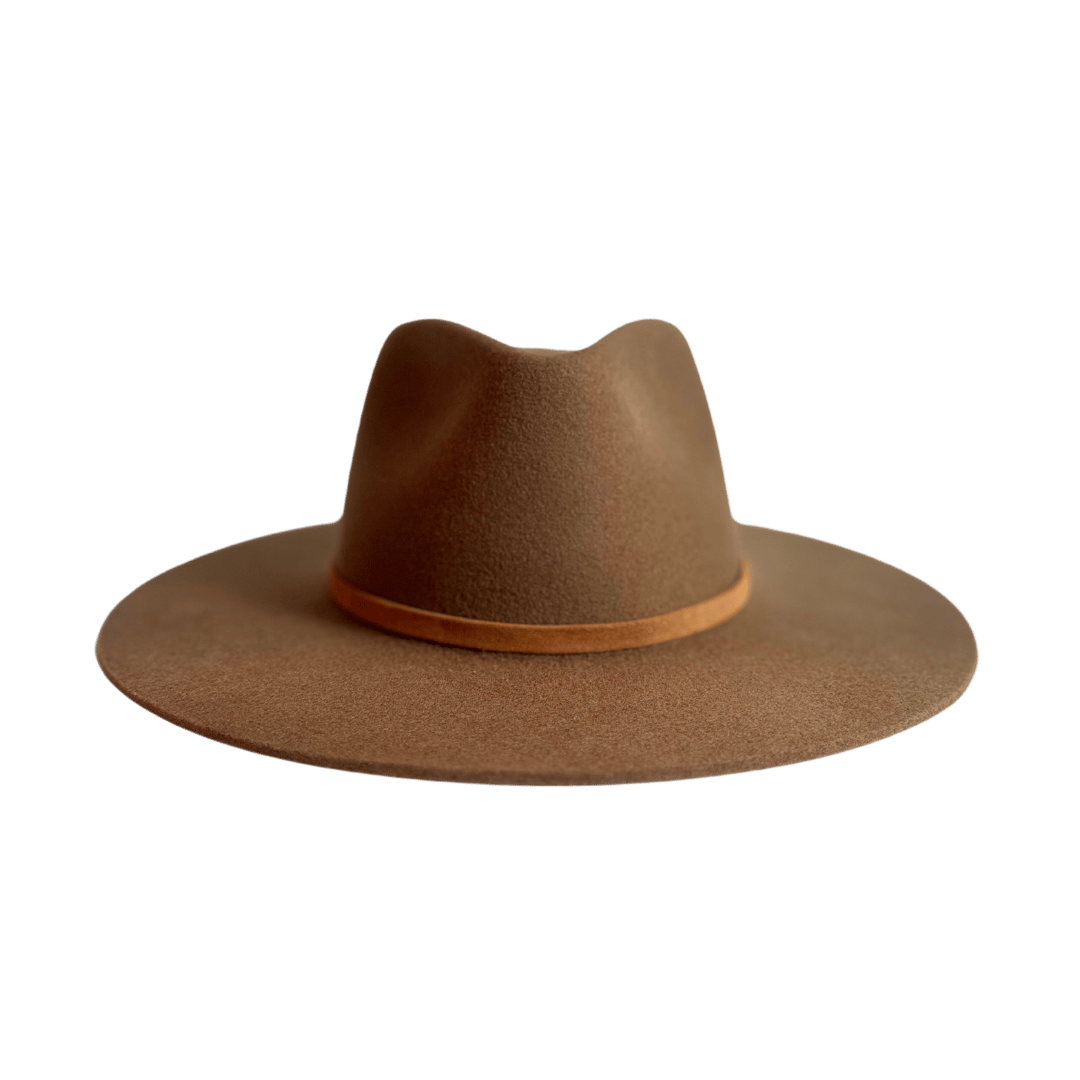 Caborca Hutband-aus braunem Nappa Leder-Hutband fuer Wollfilz Hut_Fedora Hut_Strohhut-Nimanita Hats Accessoires-Huete fuer Frauen