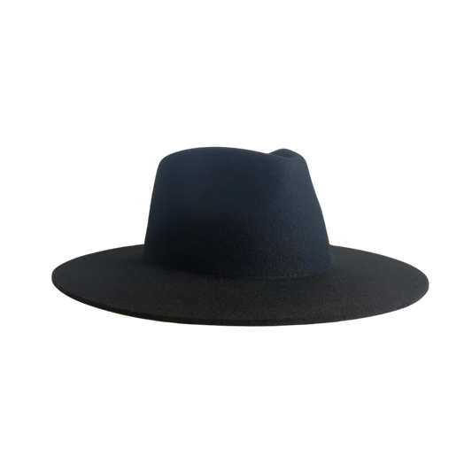 Colima_ schwarzer Fedora Hut mit breiter & steifer Krempe - für Frauen_ Klassischer Fedora Hut in Premium Qualität_  Nimanita Hats & Accessoires - Hüte für Frauen