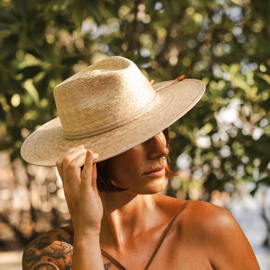 Guadalajara - Fedora Strohhut für Frauen aus SAHUAYO Palme - Sommerhut - Hut mit breiter und gerader Krempe - Nimanita - Hats & Accessoires - Hüte für Frauen