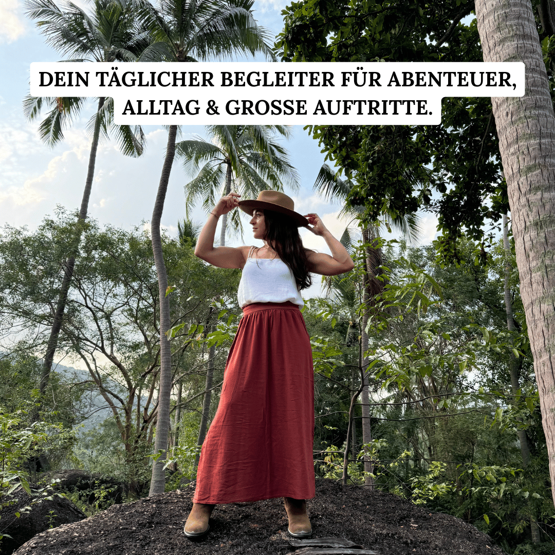 Guerrero - camelfarbener Fedora Hut für Frauen aus 100% Wollfilz - Nimanita Hats & Accessoires - Hüte für Frauen