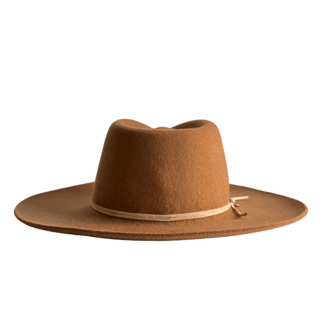 Guerrero - camelfarbener Fedora Hut für Frauen aus 100% Wollfilz - Nimanita Hats & Accessoires - Hüte für Frauen