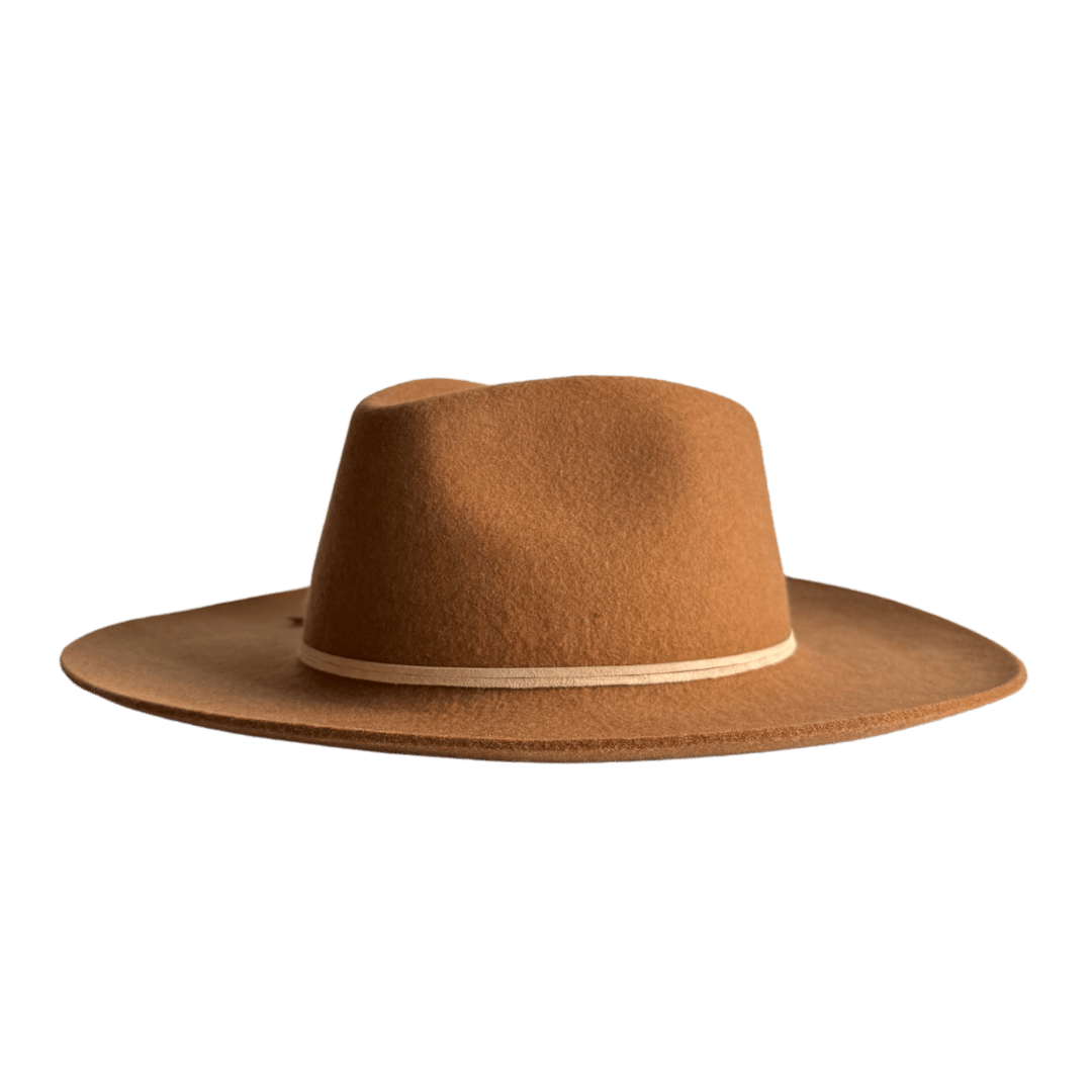 Guerrero - camelfarbener Fedora Hut für Frauen aus 100% Wollfilz - Nimanita Hats & Accessoires - Hüte für Frauen