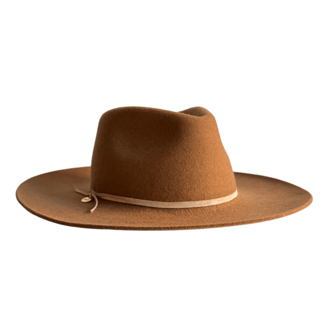 Guerrero - camelfarbener Fedora Hut für Frauen aus 100% Wollfilz - Nimanita Hats & Accessoires - Hüte für Frauen