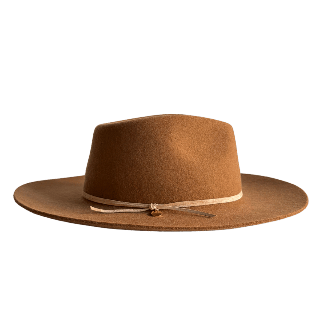 Guerrero - camelfarbener Fedora Hut für Frauen aus 100% Wollfilz - Nimanita Hats & Accessoires - Hüte für Frauen