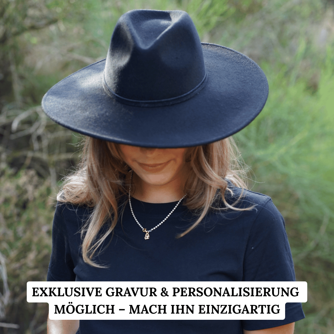 Morelia No.02 - schwarzer Fedora Hut für Frauen - Travel Collection - faltbar & wasserabweisend - Wollfilz - Nimanita Hats & Accessoieres - Hüte für Frauen