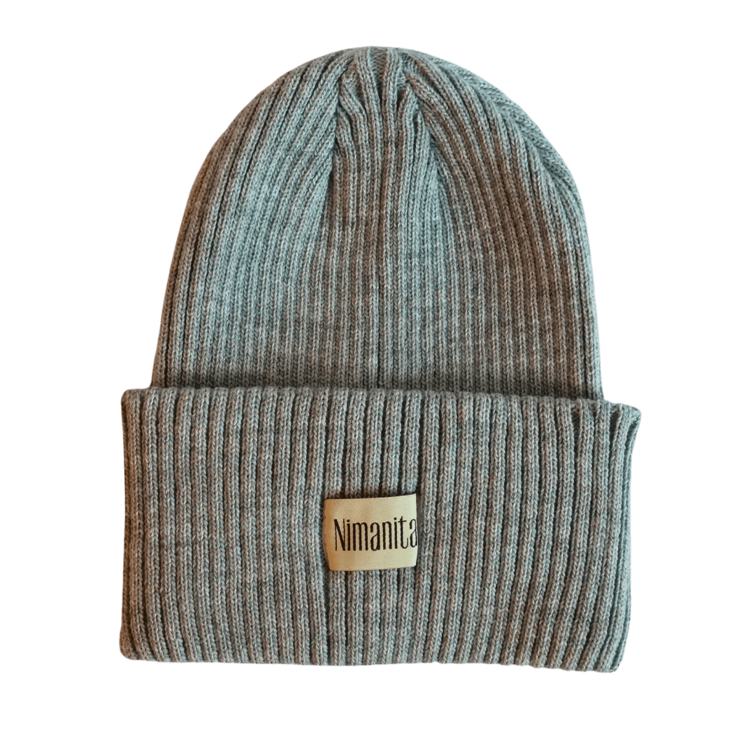 Beanie für Frauen in der Farbe Grau | Mütze für Frauen in Farbe Grau | Modell Nima Beanie Grau | Wintermütze | Winter Beanie | 100% Acryl | made in Europe | Nimanita Hats & Accessoires - Hüte für Frauen