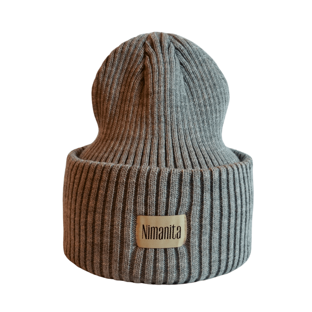 Beanie für Frauen in der Farbe Grau | Mütze für Frauen in Farbe Grau | Modell Nima Beanie Grau | Wintermütze | Winter Beanie | 100% Acryl | made in Europe | Nimanita Hats & Accessoires - Hüte für Frauen