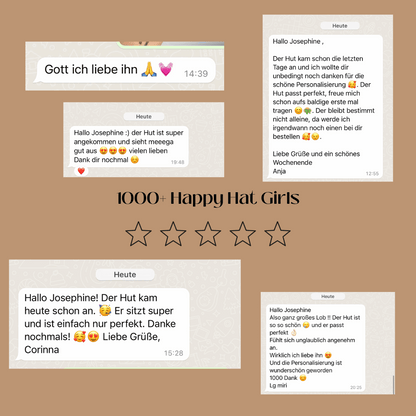 1000+ Happy Hat Gils - Kundinnen Feedback Nimanita Hats & Accessoires - 
