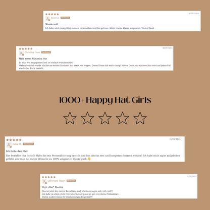 1000+ Happy Hat Gils - Kundinnen Feedback Nimanita Hats & Accessoires -