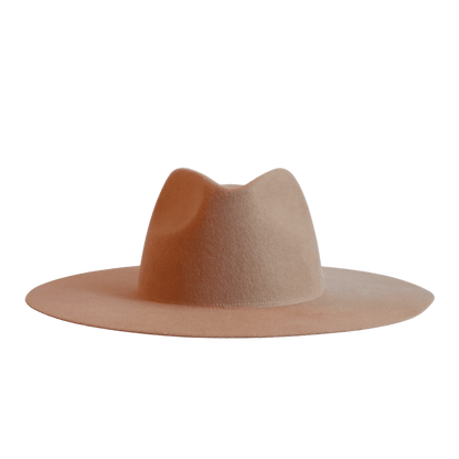 Baja - Beiger Fedora Hut für Frauen mit breiter und steifer Krempe - klassischer Fedora Damenhut aus 100% Wolle - Pure Collection - moderner Fedora Hut für Frauen - Nimanita Hats & Accessoires - Hüte für Frauen - handgefertigt in Italien - Winter Damenhut - Sommer Damenhut 
