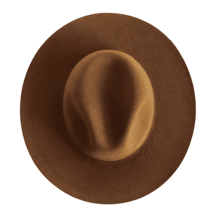 Fedora Damenhut in der Farbe Haselnussbraun aus 100% Wolle | handgefertigt in Spanien | Fedora Damenhut mit breiter Krempe | Modell Catalina | Nimanita Hats & Accessoires - Hüte für Frauen