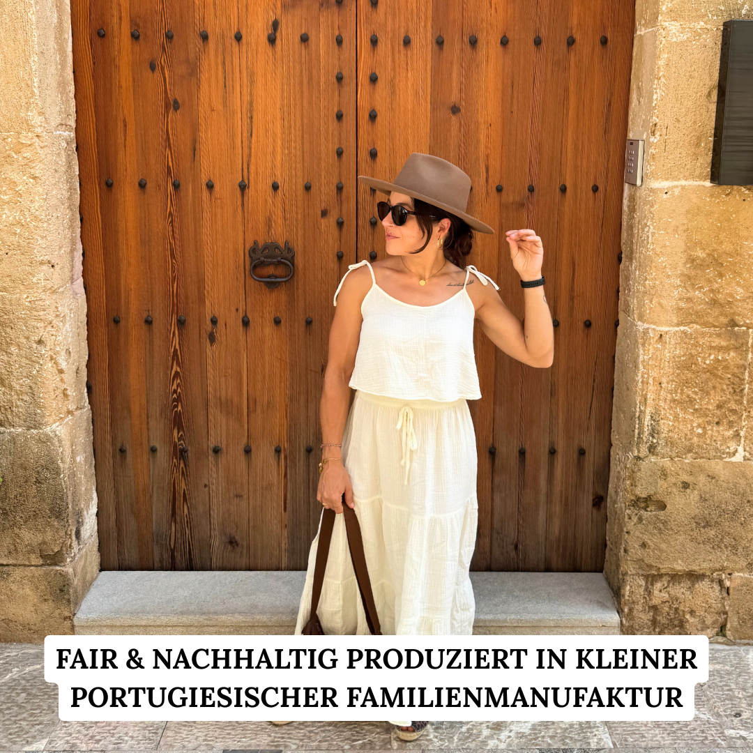 Colima - brauner Fedora Hut für Frauen mit steifer & gerader Krempe - Wollfilz Damenhut in Desert Brown - Nimanita Hats & Accessoires - Hüte für Frauen