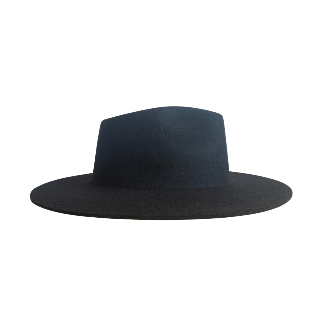 Colima_ schwarzer Fedora Hut mit breiter & steifer Krempe - für Frauen_ Klassischer Fedora Hut in Premium Qualität_  Nimanita Hats & Accessoires - Hüte für Frauen 
