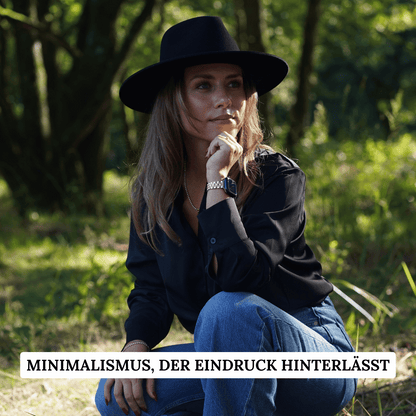 Colima schwarzer Fedora Hut mit breiter steifer Krempe für Frauen - Nimanita Hats & Accessoires - Premium Hüte für Frauen 