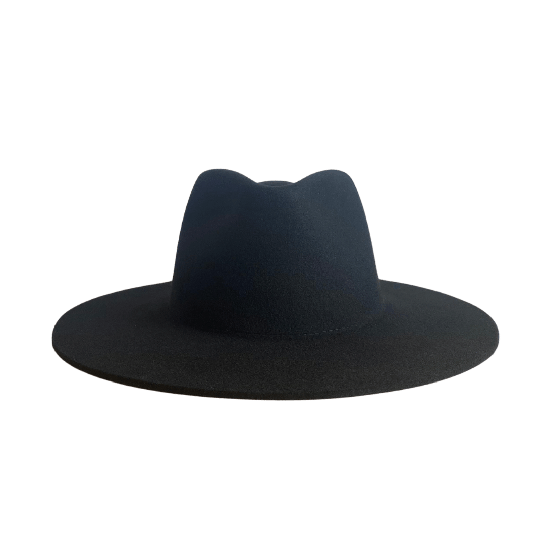 Colima_ schwarzer Fedora Hut mit breiter & steifer Krempe - für Frauen_ Klassischer Fedora Hut in Premium Qualität_  Nimanita Hats & Accessoires - Hüte für Frauen 