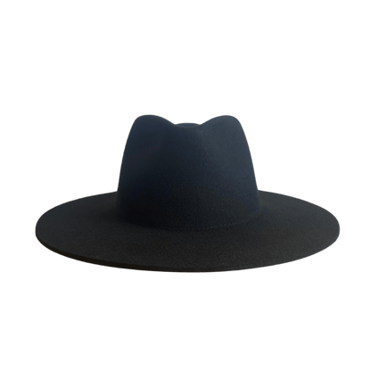 Colima_ schwarzer Fedora Hut mit breiter & steifer Krempe - für Frauen_ Klassischer Fedora Hut in Premium Qualität_  Nimanita Hats & Accessoires - Hüte für Frauen 