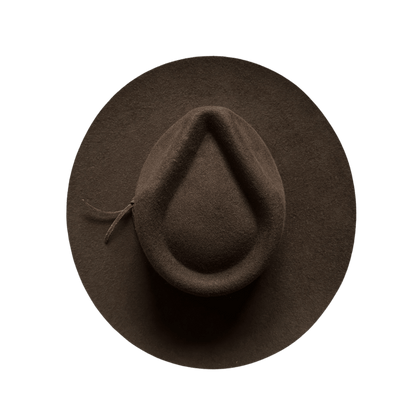 Esmeralda Dunkelbrauner Fedora Hut für Frauen aus premium Wollfilz - Nimanita Hats & Accessoires - Hüte für Frauen 