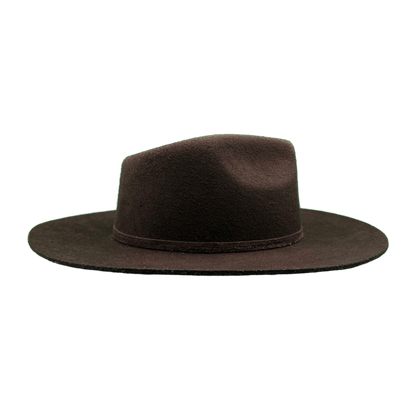 Esmeralda Dunkelbrauner Fedora Hut für Frauen aus premium Wollfilz - Nimanita Hats & Accessoires - Hüte für Frauen 
