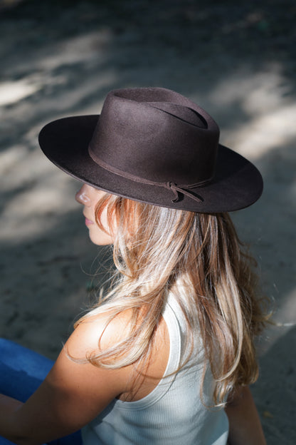 Esmeralda Dunkelbrauner Fedora Hut für Frauen - Nimanita Hats & Accessoires - Hats for Fall
