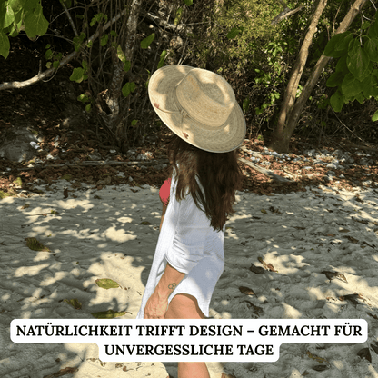 Guadalajara - Fedora Strohhut für Frauen aus SAHUAYO Palme - Sommerhut - Hut mit breiter und gerader Krempe - Nimanita - Hats & Accessoires - Hüte für Frauen