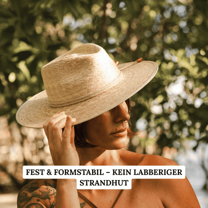 Guadalajara - Fedora Strohhut für Frauen aus SAHUAYO Palme - Sommerhut - Hut mit breiter und gerader Krempe - Nimanita - Hats & Accessoires - Hüte für Frauen