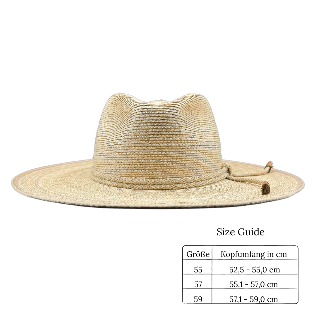 Guadalajara - Fedora Strohhut für Frauen aus SAHUAYO Palme - Sommerhut - Hut mit breiter und gerader Krempe - Nimanita - Hats & Accessoires - Hüte für Frauen