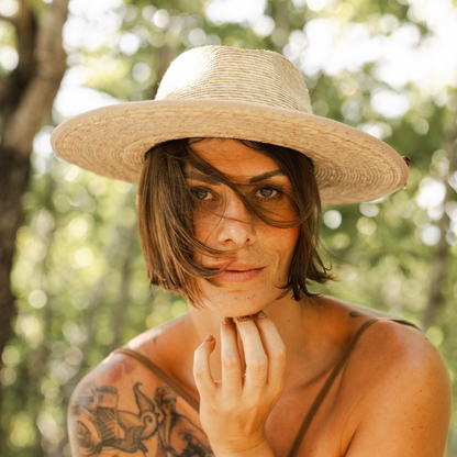 Guadalajara - Fedora Strohhut für Frauen aus SAHUAYO Palme - Sommerhut - Hut mit breiter und gerader Krempe - Nimanita - Hats & Accessoires - Hüte für Frauen