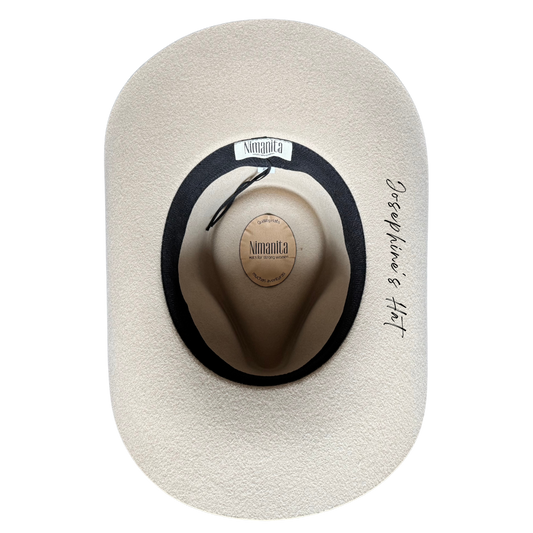 Hut Namensgravur Nimanita Hats & Accessoires - Hüte für Frauen - Personalisierung Gravur des Namens unter Hut Krempe 