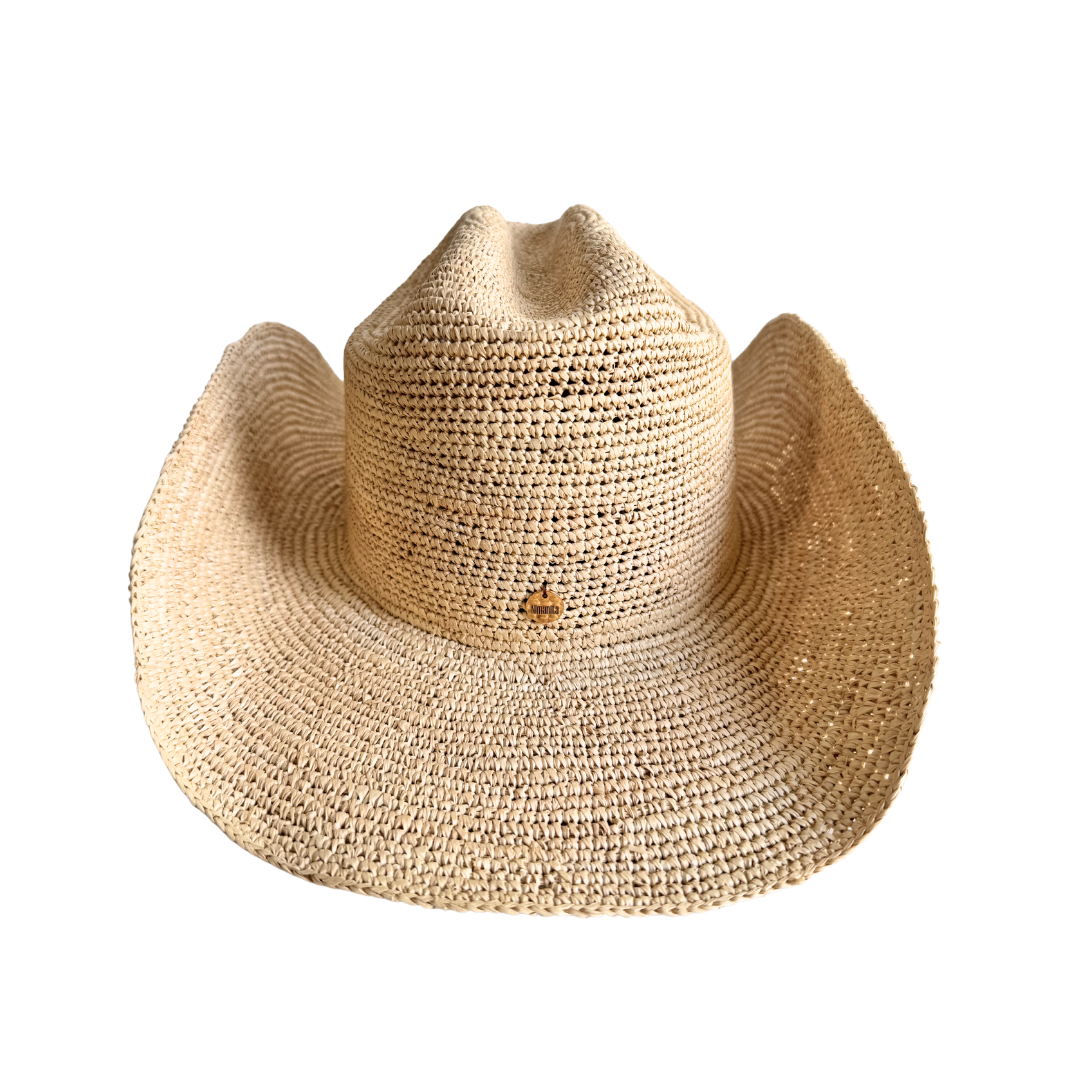 Panama Western Hut Loreto mit Cattleman-Form aus Toquilla-Stroh, handgefertigt in Ecuador