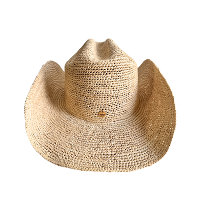 Panama Western Hut Loreto mit Cattleman-Form aus Toquilla-Stroh, handgefertigt in Ecuador