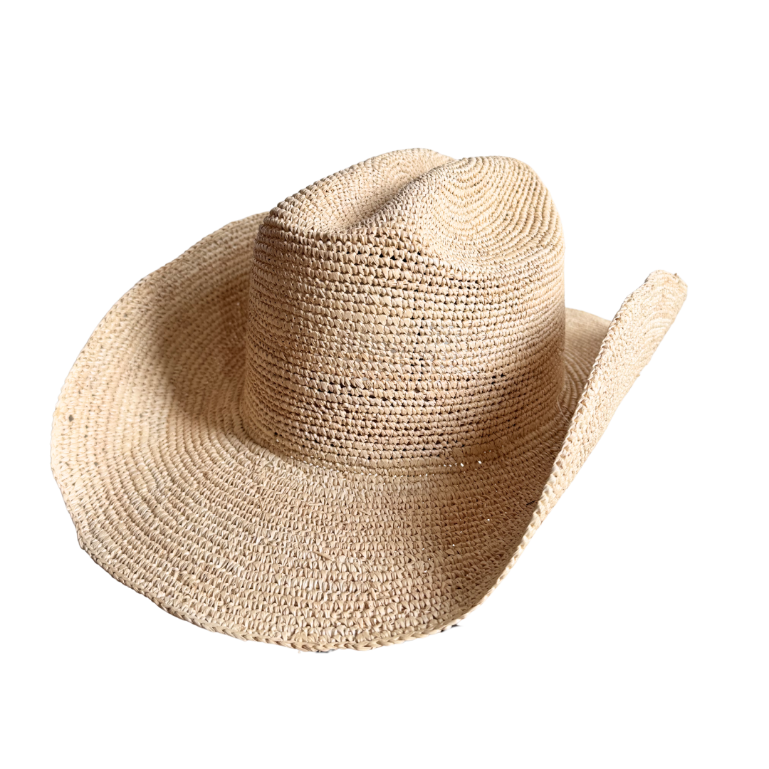 Panama Western Hut Loreto mit Cattleman-Form aus Toquilla-Stroh, handgefertigt in Ecuador