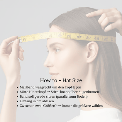 Nimanita Hats & Accessoires - Hüte für Frauen - Size Guide  Hutgröße ermitteln