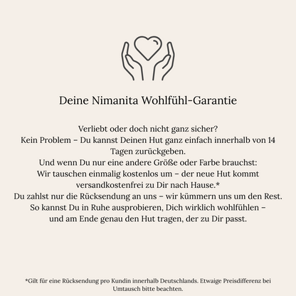 Nimanita Hats & Accessoires - Hüte für Frauen Die Wohlfühl-Garantie