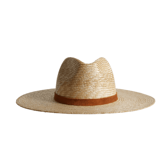 Fedora Strohhut für Frauen | Damen Strohhut  mit braunem Wildleder Hutband | Nimanita Hats & Accessoires - Hüte für Frauen