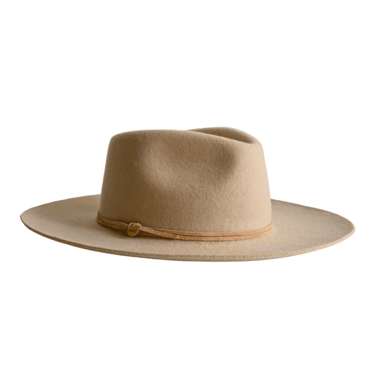 Cremefarbener Fedora Hut für Frauen | Damenhut in der Farbe Vanille | Wollhut für Damen | breite Krempe | Damenhut für Sommer und Winter
