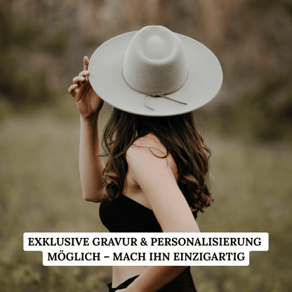 Sinaloa | Fedora Hut für Frauen in der Farbe Safari - Fedora Damenhut mit breiter und steifer Krempe - Nimanita Hats &Accessoires - Hats for strong women - Hüte für Frauen - heller Fedora Hut - 