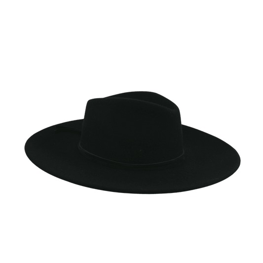 schwarzer Fedora Hut für Frauen aus 100% Wolle | Damenhut Fedora | Travel Hut | faltbar & wasserabweisend | klassischer schwarzer Damen Fedora Hut - Nimanita Hats & Accessoires - Hüte für Frauen